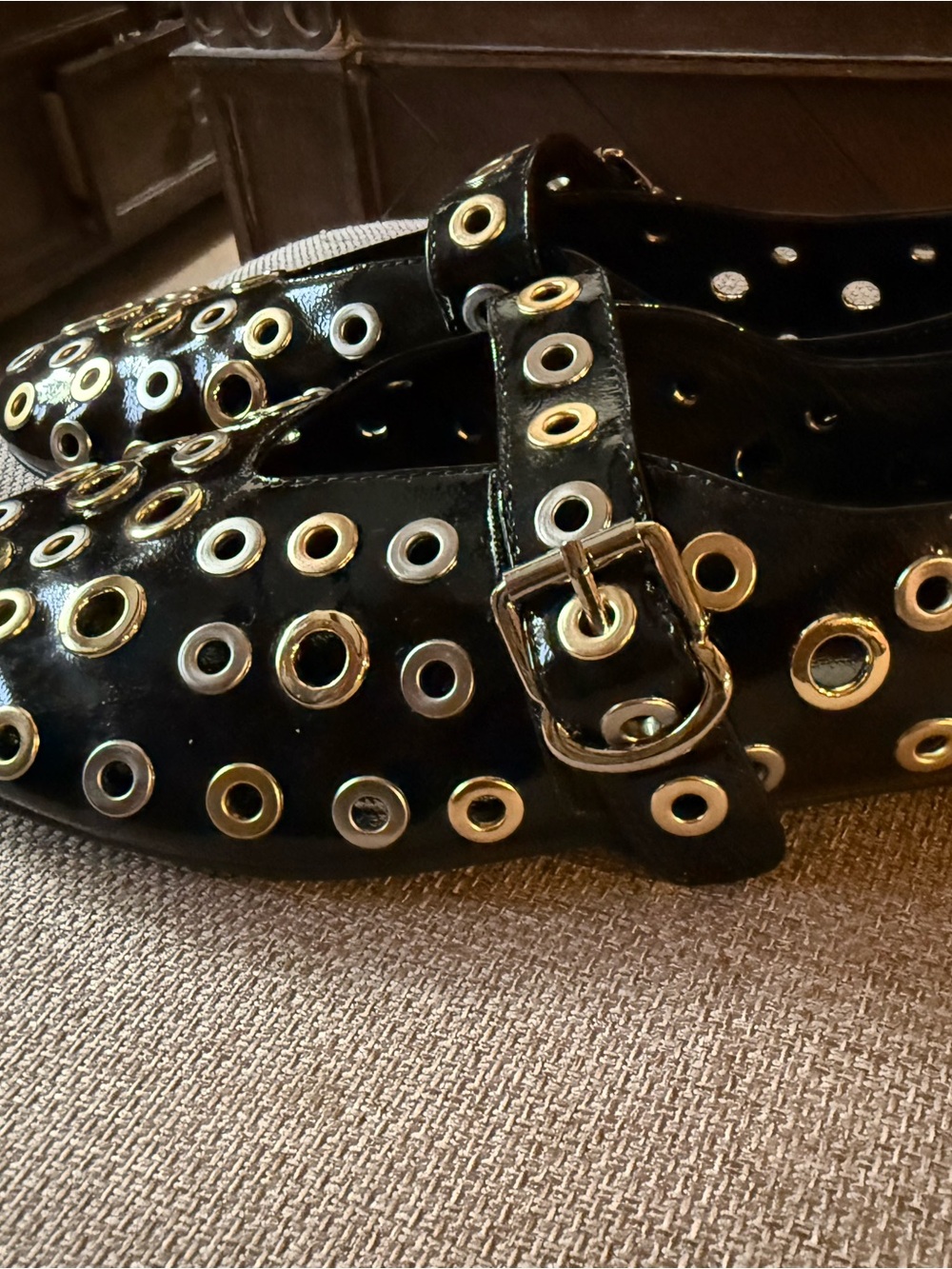 Jeffrey Campbell Black Grommet Mary Jane Flats - Picture 5 of 7